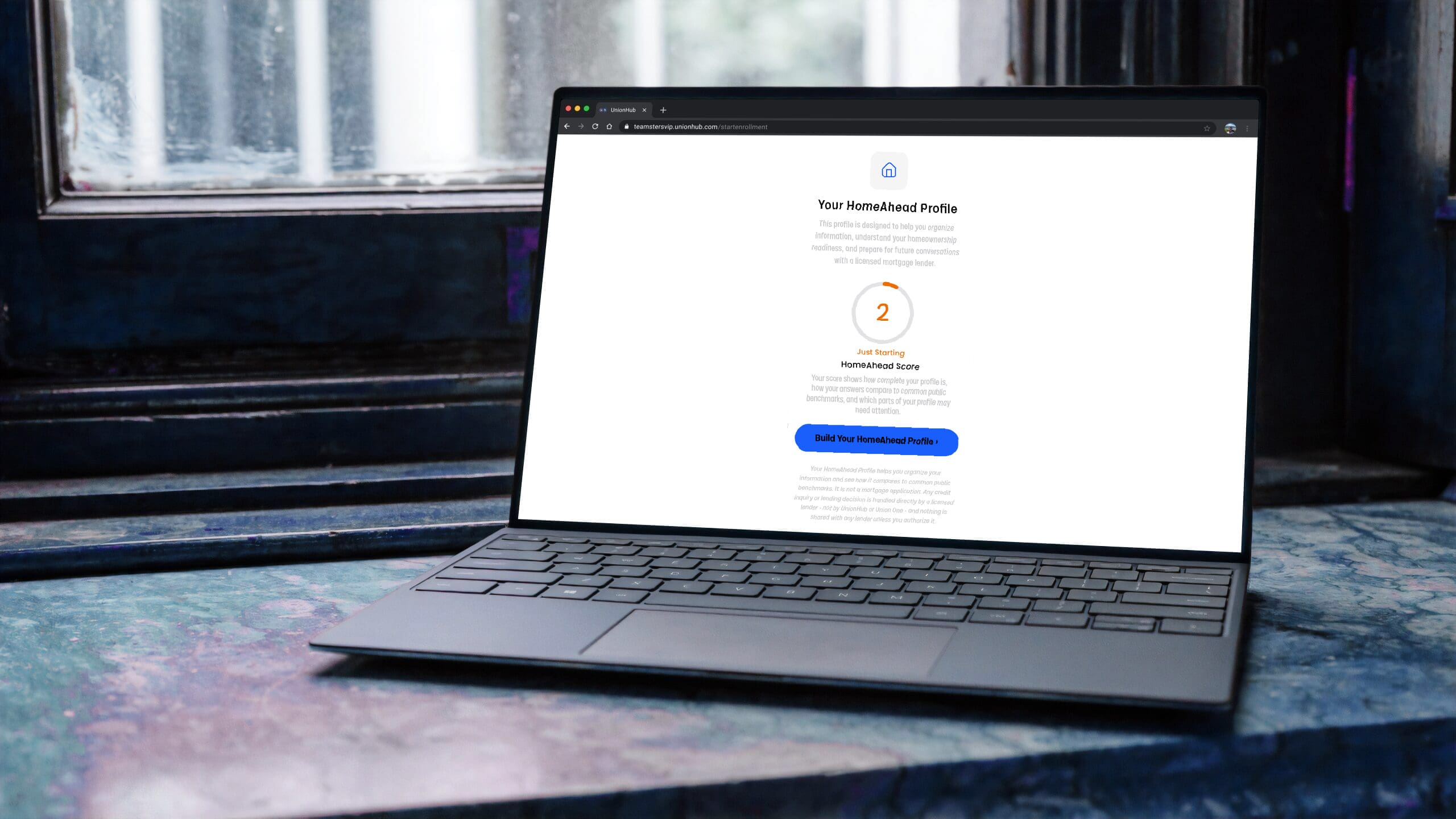 UnionHub Laptop Mockup